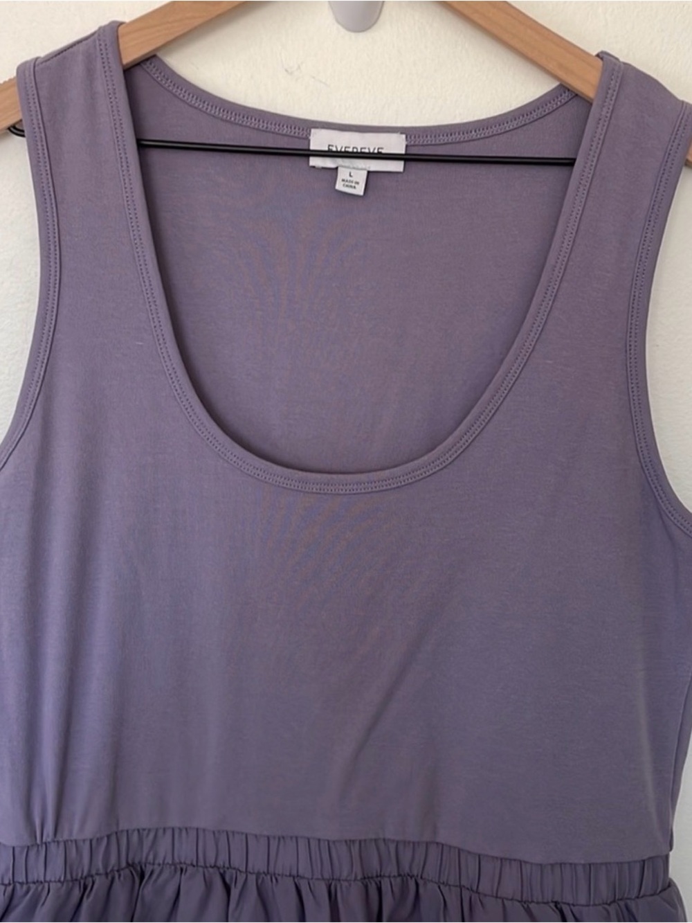 Evereve Marguerite Purple Sleeveless Midi Dress Size Large - Picture 3 of 8
